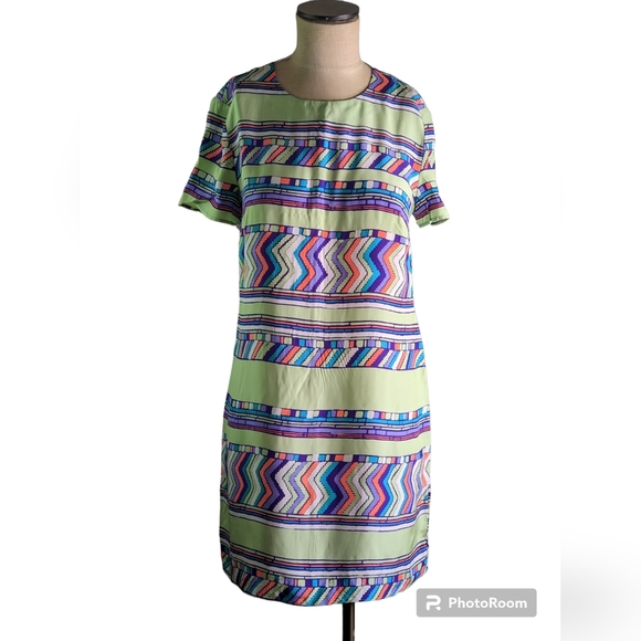 Revolve Alice & Trixie Geometric Print Silk Dress, M ,EUC - Picture 1 of 4